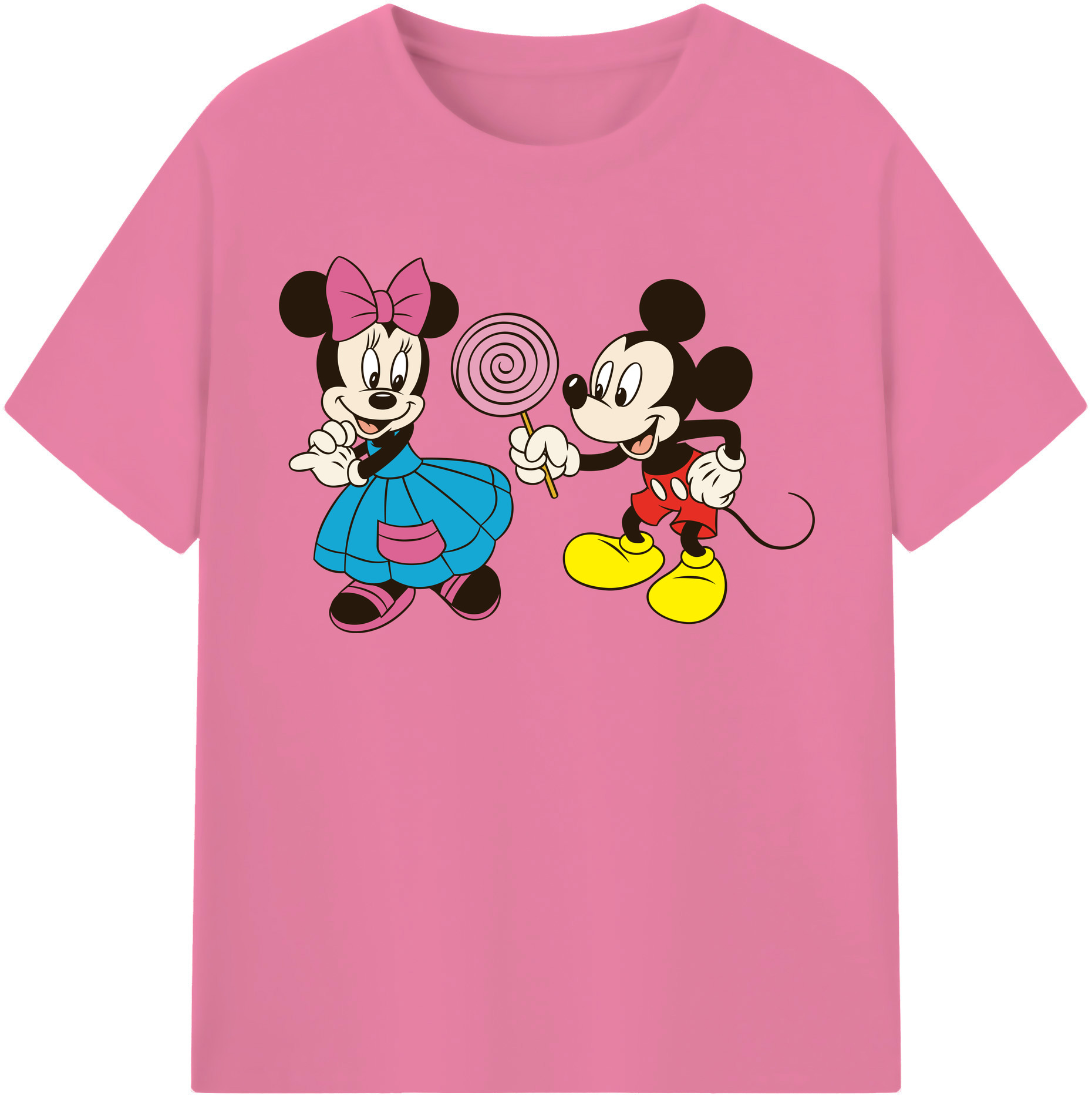 （画像用） ミッキーマウス Mickey Mouse 綿100％半袖Tシャツ（フロントプリント）